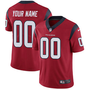 Nike Texans Red Men's Customized Vapor Untouchable Player Limited Jersey