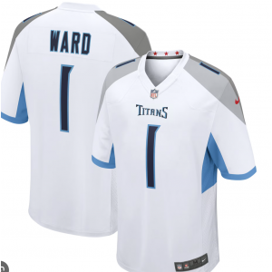 Nike Titans 1 Cameron Ward White 2025 Draft Vapor Limited Men Jersey