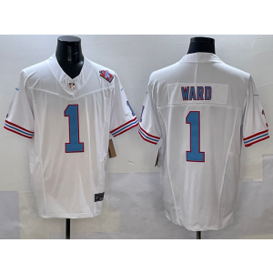 Nike Titans 1 Cameron Ward White F.U.S.E. Vapor Limited Men Jersey with patch Nike Titans 1 Cameron Ward White F.U.S.E. Vapor Limited Men Jersey with patch