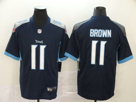 Nike Titans 11 A.J. Brown Navy Vapor Untouchable Limited Jersey