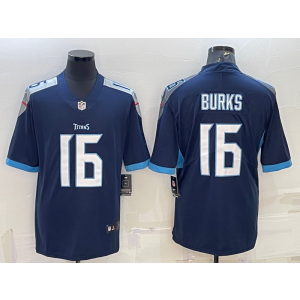 Nike Titans 16 Treylon Burks Navy 2022 NFL Draft Vapor Untouchable Limited Men Jersey