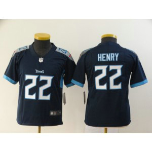 Nike Titans 22 Derrick Henry Navy Blue Vapor Untouchable Limited Youth Jersey