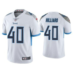 Nike Titans 40 Dontrell Hilliard White Vapor Untouchable Limited Men Jersey