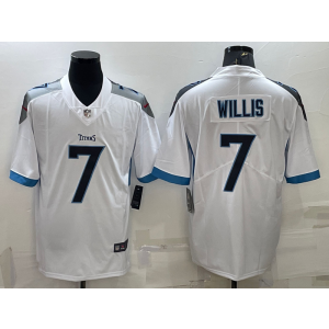 Nike Titans 7 Malik Willis White 2022 NFL Draft Vapor Untouchable Limited Men Jersey