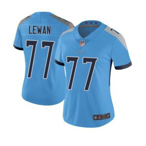 Nike Titans 77 Taylor Lewan Light Blue Vapor Untouchable Limited Women Jersey(Run Small)