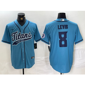 Nike Titans 8 Levis Blue Vapor Baseball Limited Men Jersey Nike Titans 8 Levis Blue Vapor Baseball Limited Men Jersey