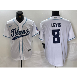 Nike Titans 8 Levis White Vapor Baseball Limited Men Jersey Nike Titans 8 Levis White Vapor Baseball Limited Men Jersey