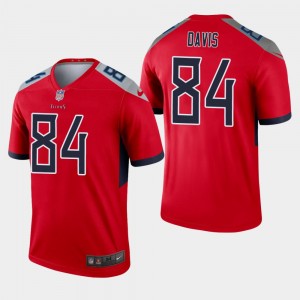 Nike Titans 84 Corey Davis Red Inverted Legend Men Jersey