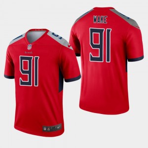 Nike Titans 91 Cameron Wake Red Inverted Legend Men Jersey