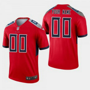 Nike Titans Customized Red Inverted Legend Men Jersey