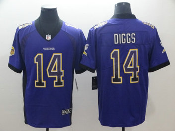 Nike Vikings #14 Stefon Diggs Purple Drift Fashion Limited Jersey