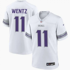 Nike Vikings 11 Wentz White New Vapor Limited Men Jersey