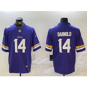 Nike Vikings 14 Darnold Purple Vapor Untouchable Limited Men Jersey