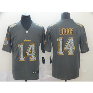 Nike Vikings 14 Stefon Diggs Gray Static Vapor Untouchable Limited Men Jersey