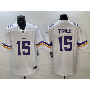 Nike Vikings 15 Turner White Vapor Untouchable Limited Men Jersey
