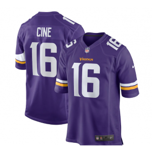 Nike Vikings 16 Lewis Cine Purple 2022 NFL Draft Vapor Untouchable Limited Men Jersey