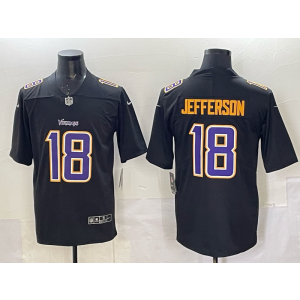 Nike Vikings 18 Jefferson Black Vapor Limited Men Jersey