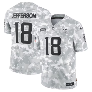 Nike Vikings 18 Jeffreson Arctic Camo 2024 F.U.S.E. Salute to Service Limited Men Jersey