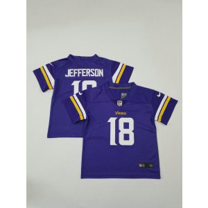 Nike Vikings 18 Justin Jefferson Purple Toddler Jersey