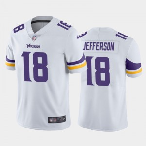 Nike Vikings 18 Justin Jefferson White 2020 NFL Draft Vapor Limited Men Jersey