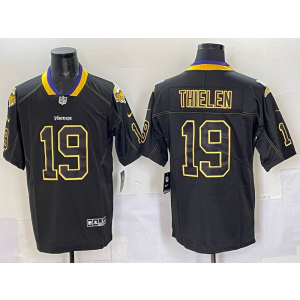 Nike Vikings 19 Adam Thielen Black Light Out Vapor Limited Men Jersey