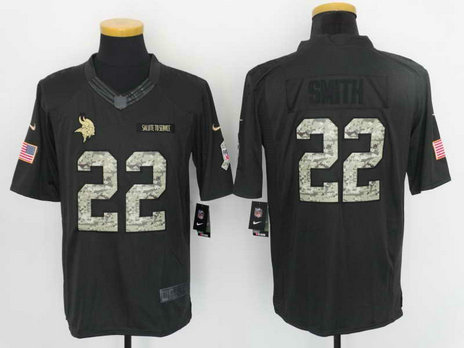 Nike Vikings 22 Harrison Smith Anthracite Salute To Service Limited Jersey