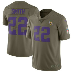 Nike Vikings 22 Harrison Smith Olive 2017 Salute To Service Limited Youth Jersey