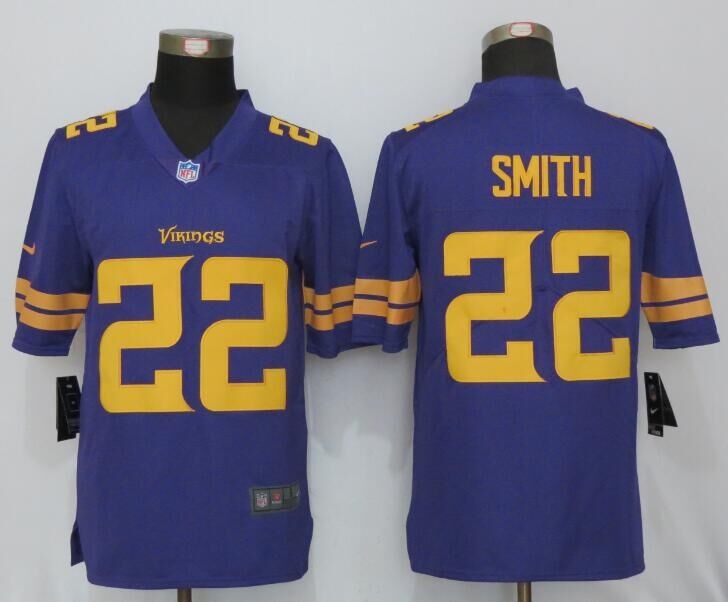 Nike Vikings 22 Harrison Smith Purple Color Rush Limited Jersey