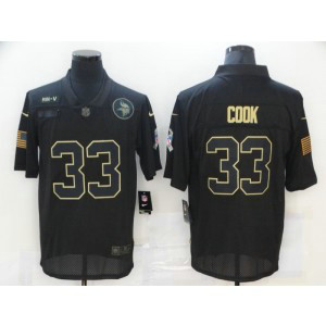 Nike Vikings 33 Dalvin Cook 2020 Black Salute To Service Limited Men Jersey