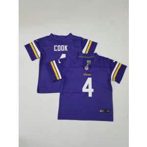 Nike Vikings 4 Dalvin Cook Purple Toddler Jersey