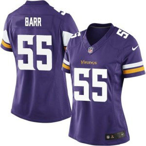 Nike Vikings 55 Anthony Barr Purple Team Color Women's Stitched NFL Jersey