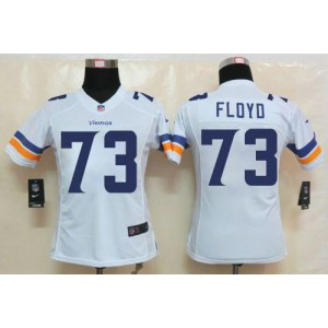 Nike Vikings 73 Sharrif Floyd White Women NFL Jersey