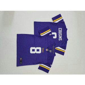 Nike Vikings 8 Kirk Cousins Purple Toddler Jersey