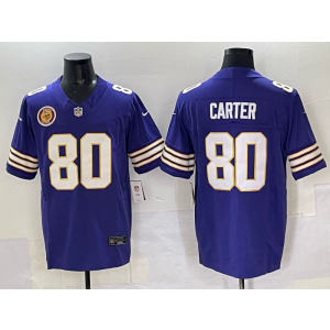 Nike Vikings 80 Carter Purple F.U.S.E. Vapor Limited Men Jersey