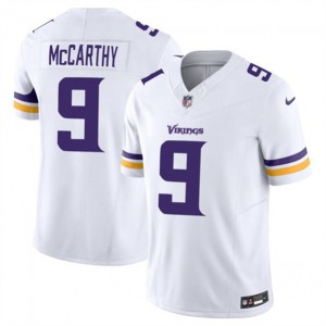 Nike Vikings 9 J.J. McCarthy White 2024 F.U.S.E. Vapor Limited Men Jersey