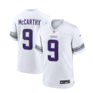 Nike Vikings 9 J.J. McCarthy White 2024 New Vapor Limited Men Jersey