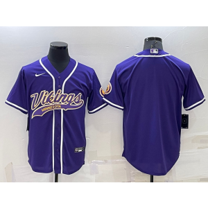 Nike Vikings Blank Purple Vapor Baseball Limited Men Jersey