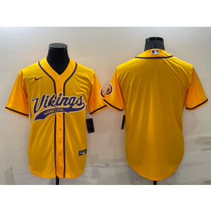 Nike Vikings Blank Yellow Vapor Baseball Limited Men Jersey