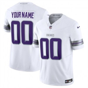 Nike Vikings Customized White 2024 F.U.S.E. Vapor Limited Men Jersey