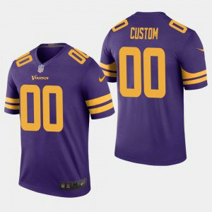 Nike Vikings Purple Color Rush Customized Men Jersey
