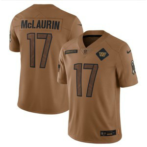 Nike Washington Commanders 17 Terry McLaurin 2023 Brown Salute To Service Limited Men Jersey