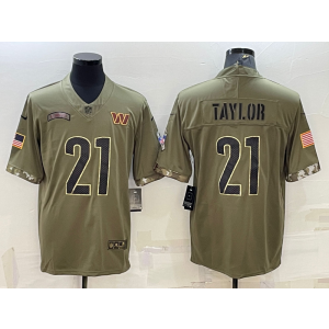 Nike Washington Commanders 21 Sean Taylor Olive 2022 Salute To Service Limited Men Jersey