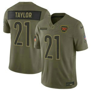 Nike Washington Commanders 21 Sean Taylor Olive 2025 Salute to Service F.U.S.E. Vapor Limited Men Jersey