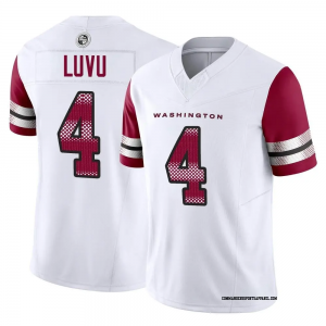 Nike Washington Commanders 4 Luvu White F.U.S.E. Vapor Limited Men Jersey