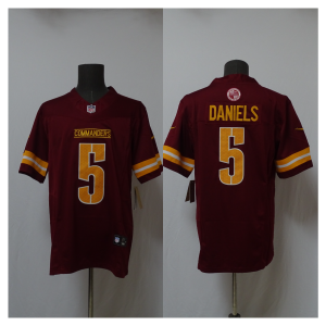 Nike Washington Commanders 5 Jayden Daniels Red F.U.S.E. Vapor Limited Men Jersey
