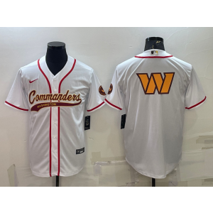 Nike Washington Commanders Blank White Vapor Baseball Logo Limited Men Jersey