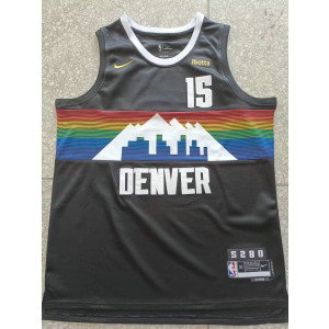Nuggets 15 Nikola Jokic Black City Men Jersey
