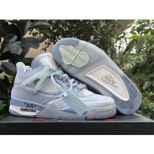 OFF-WHITE x Nike AJ4 Blue Shoes