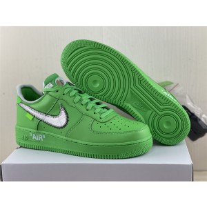 OFF-WHITE x Nike Air Force 1 Low Light Green Spark Shoes 1