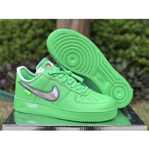 OFF-WHITE x Nike Air Force 1 Low Light Green Spark Shoes